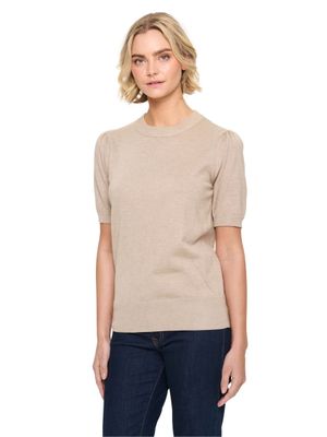 Mila knit top Plaza Taupe Melange | Saint Tropez Mila knit top Plaza Taupe Melange | Saint Tropez