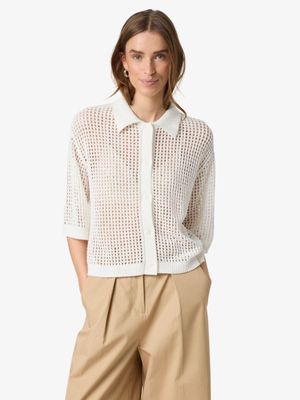 Kathryn gebreid vestje Broken White | Soaked in Luxury