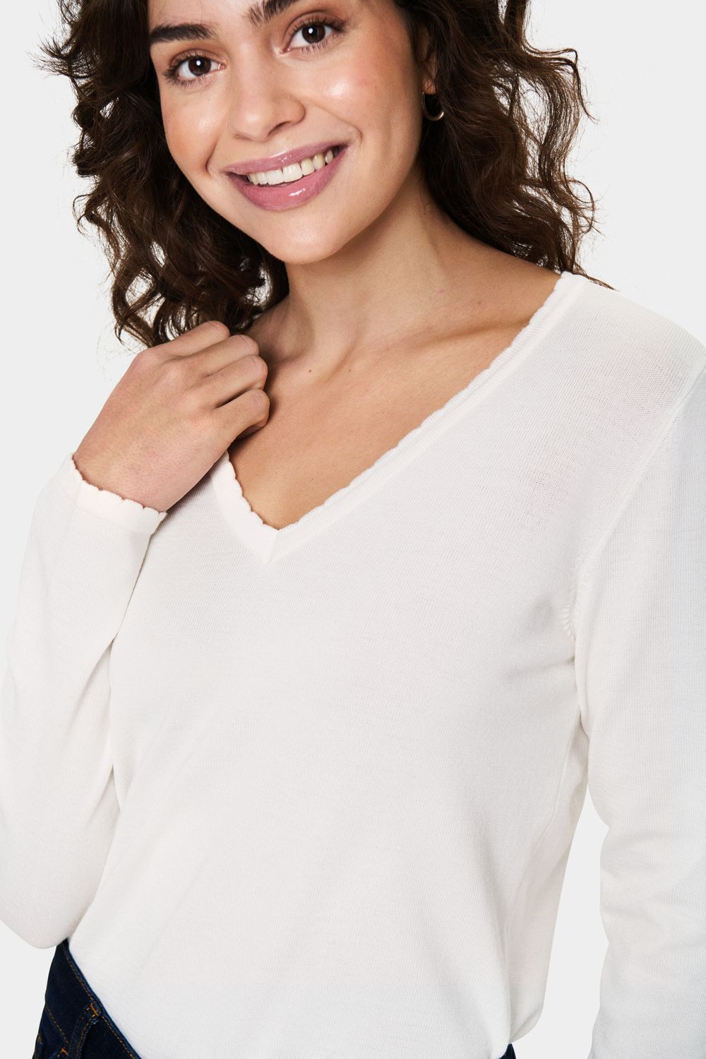 Mila v-neck pullover ice | Saint Tropez Mila v-neck pullover ice | Saint Tropez
