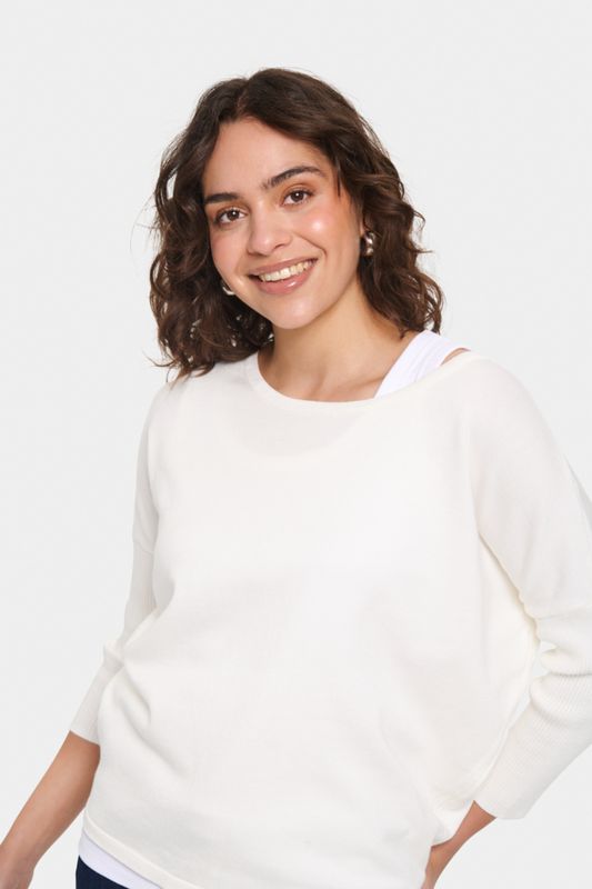 Mila pullover knit pullover ice | Saint Tropez Mila pullover knit pullover ice | Saint Tropez