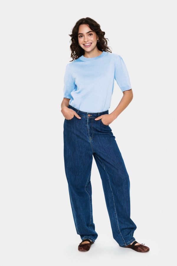 Mila SS pullover Chambray Blue | Saint Tropez
