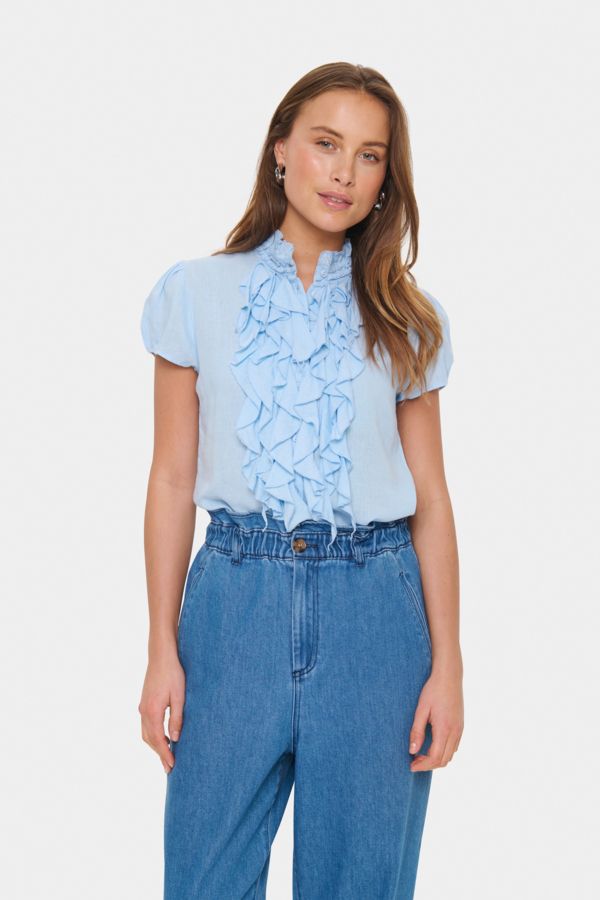 Elli blouse Chambray Blue | Saint Tropez