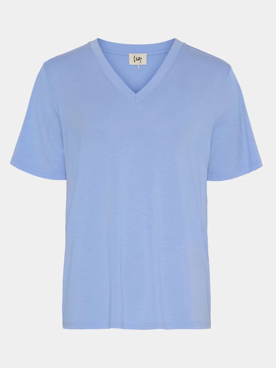 57619 Gritt v-neck t-shirt Sky Blue | Isay 57619 Gritt v-neck t-shirt Sky Blue | Isay
