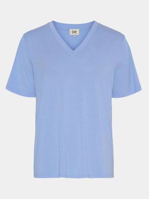 57619 Gritt v-neck t-shirt Sky Blue | Isay 57619 Gritt v-neck t-shirt Sky Blue | Isay