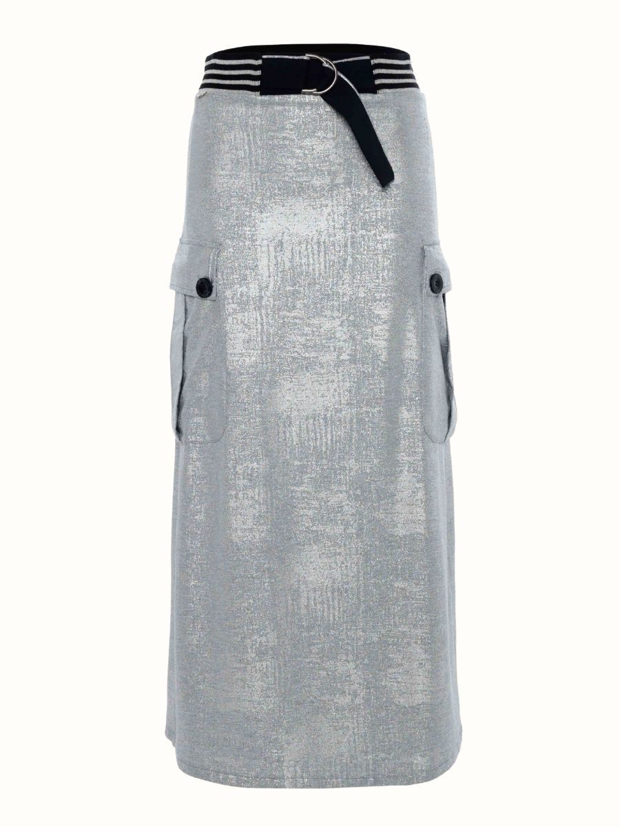 Cargo skirt silver | Zip73