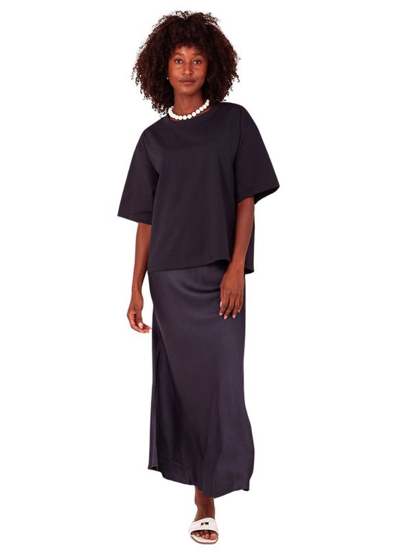 Rok zijde viscose ANTRACIET | Inspired by Rootz69