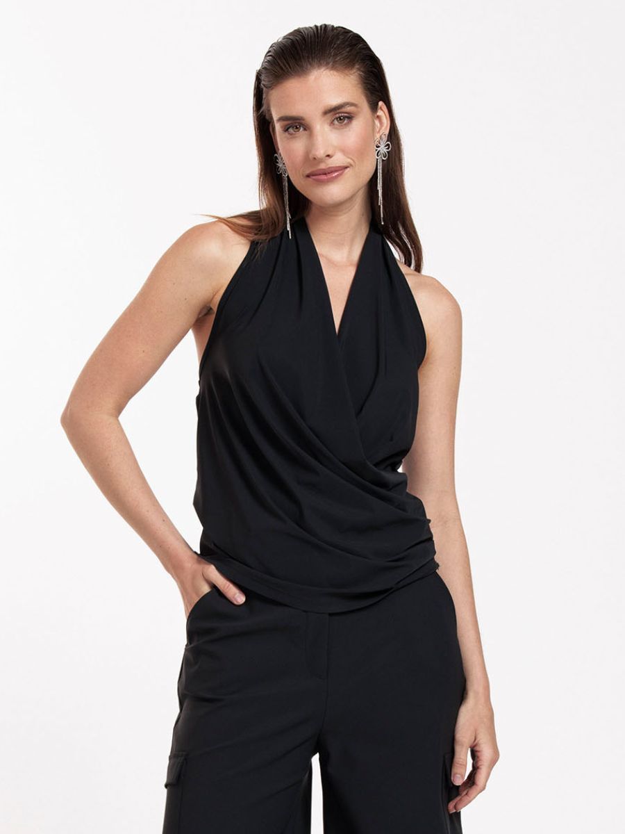 LUCIA HALTER TOP black | STUDIO ANNELOES