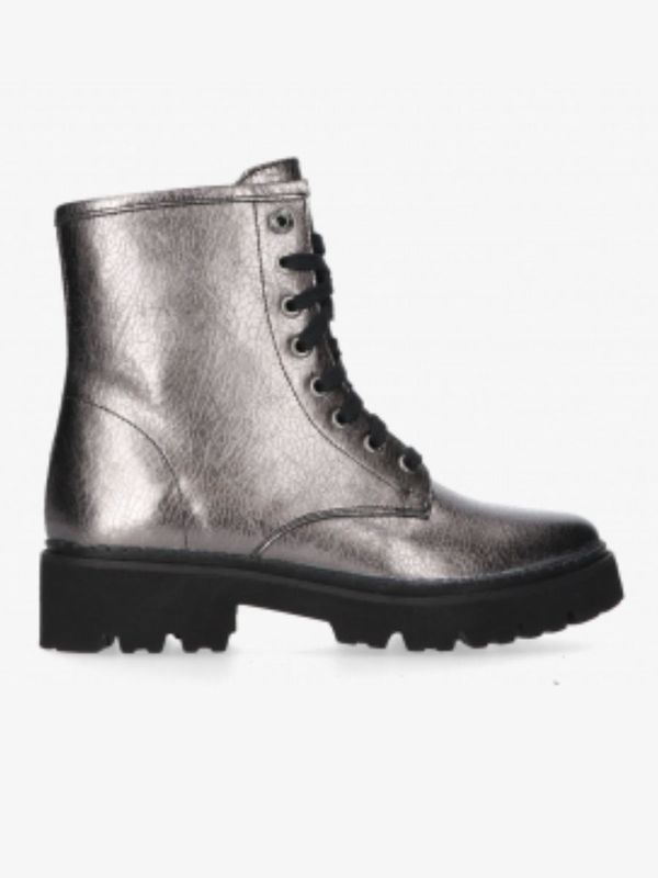 159-I BEE BOLD LEATHER BIKER BOOTS GUN METAL | TANGO SHOES