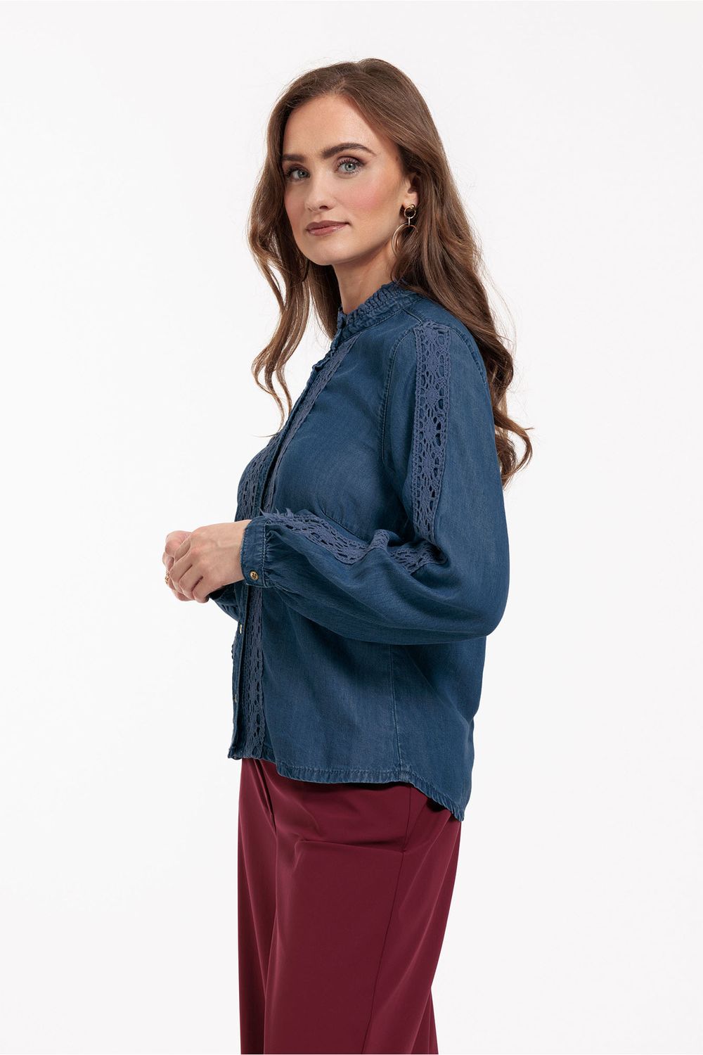 LOURDES BLOUSE DENIM | STUDIO ANNELOES