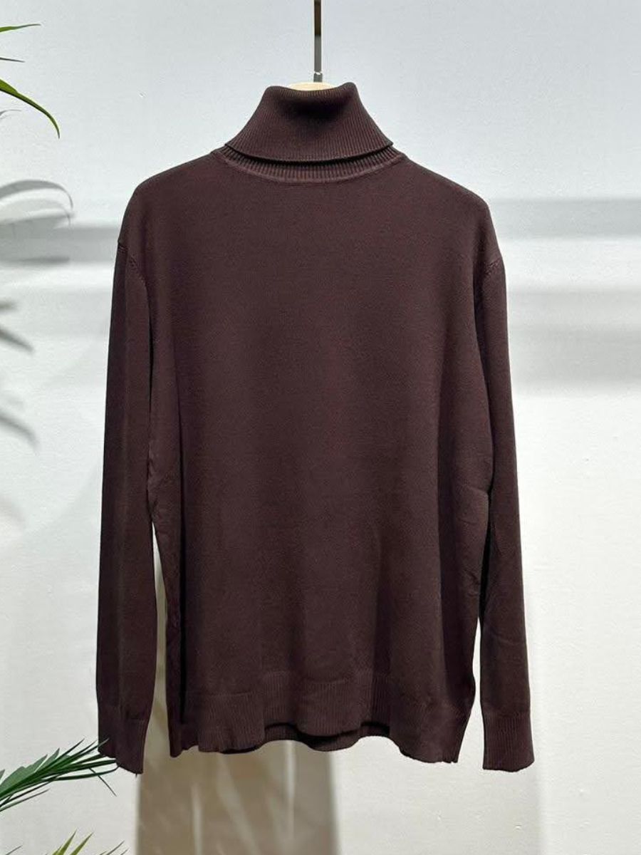 6002 SOFT KNIT COL PULLOVER BROWN | INSPIRED BY ROOTZ69