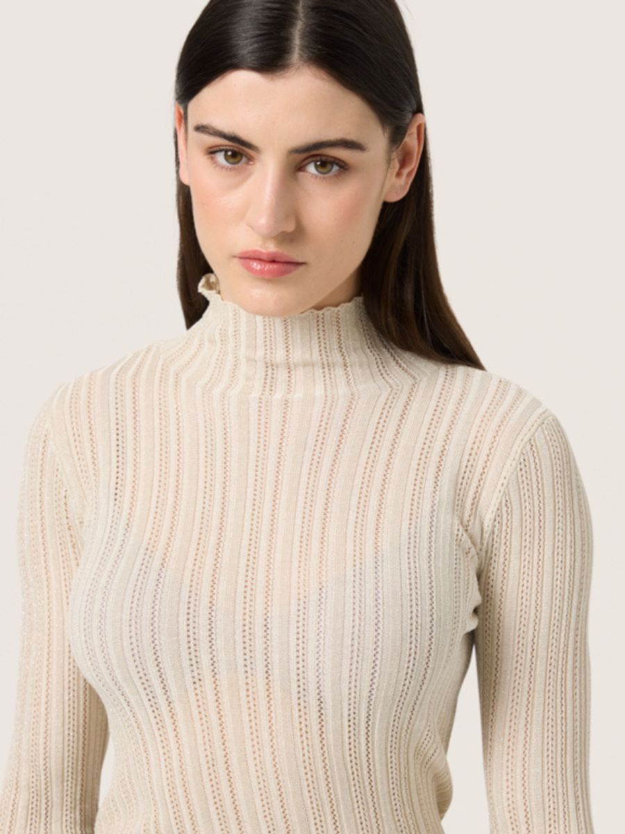30407775 LAISA PULLOVER KNIT Silver | SOAKED IN LUXURY