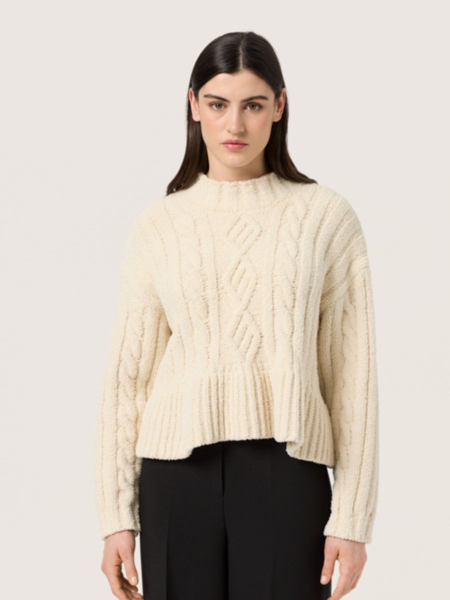 30407870 JOYA PULLOVER KNIT Whitecap Gray | SOAKED IN LUXURY 30407870 JOYA PULLOVER KNIT Whitecap Gray | SOAKED IN LUXURY