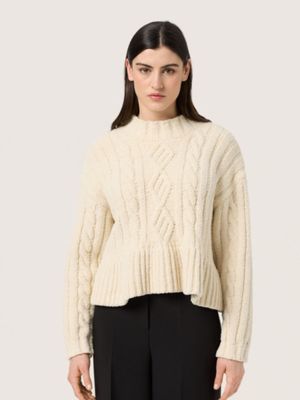 30407870 JOYA PULLOVER KNIT Whitecap Gray | SOAKED IN LUXURY 30407870 JOYA PULLOVER KNIT Whitecap Gray | SOAKED IN LUXURY