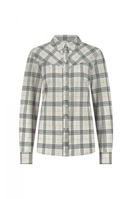12121 BOBBY WESTERN CHECK BLOUSE grey melange/antraciet | STUDIO ANNELOES 12121 BOBBY WESTERN CHECK BLOUSE grey melange/antraciet | STUDIO ANNELOES