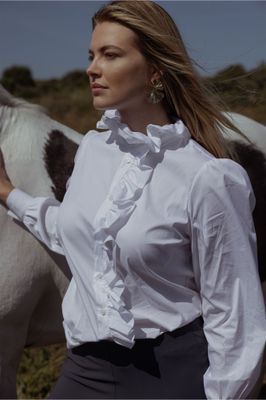 12149 IDETTE POPLIN BLOUSE WIT | STUDIO ANNELOES 12149 IDETTE POPLIN BLOUSE WIT | STUDIO ANNELOES