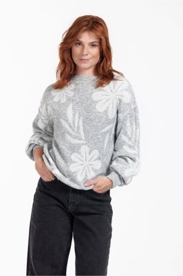 12406 SOLENE SPARKLE FLOWER PULLOVER SILVER GREY | STUDIO ANNELOES 12406 SOLENE SPARKLE FLOWER PULLOVER SILVER GREY | STUDIO ANNELOES
