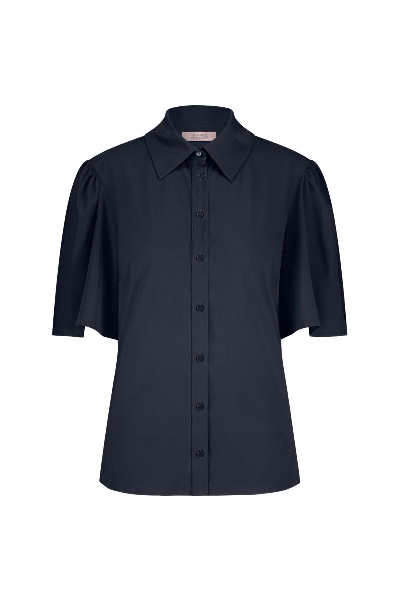 91536 POPPY BUTTERFLY BLOUSE DARK BLUE | STUDIO ANNELOES 91536 POPPY BUTTERFLY BLOUSE DARK BLUE | STUDIO ANNELOES