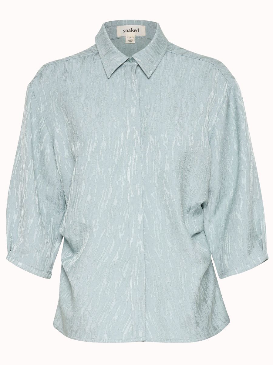 Nera blouse Silver Blue | Soaked in Luxury Nera blouse Silver Blue | Soaked in Luxury