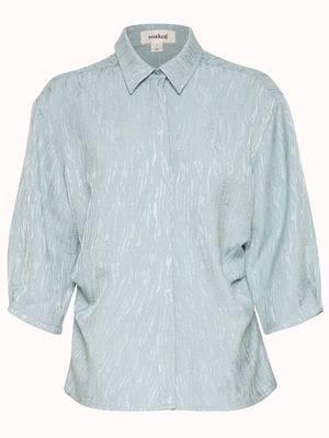 Nera blouse Silver Blue | Soaked in Luxury Nera blouse Silver Blue | Soaked in Luxury