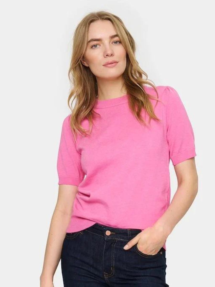 Mila knit pullover Jojoba Melange | Saint Tropez Mila knit pullover Jojoba Melange | Saint Tropez