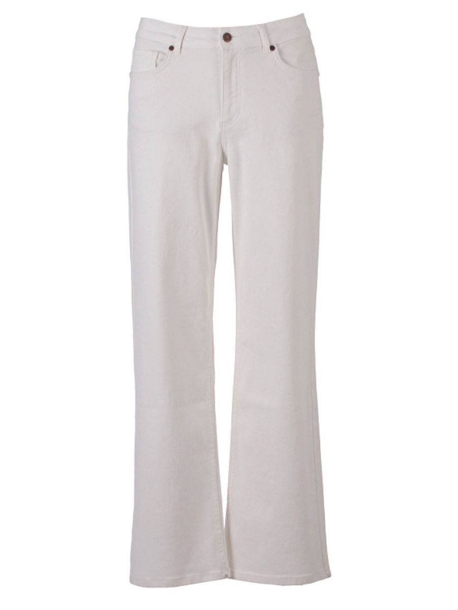 479207 5 pocket wide leg ecru | Enjoy womenswear