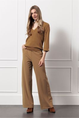Lexie bonded trousers caramel | Studio Anneloes Lexie bonded trousers caramel | Studio Anneloes