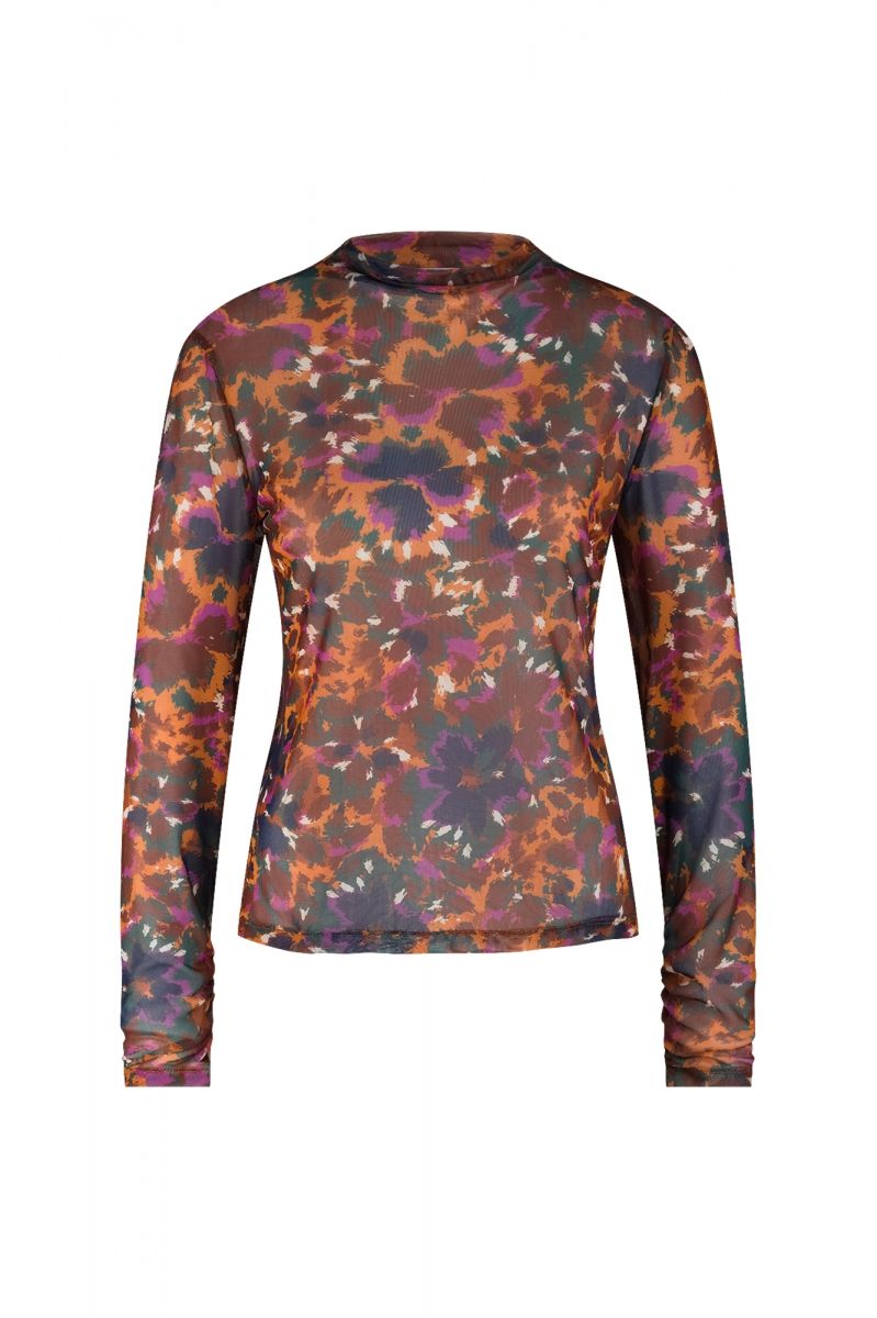 Francie mesh flower top multi color | Studio Anneloes Francie mesh flower top multi color | Studio Anneloes
