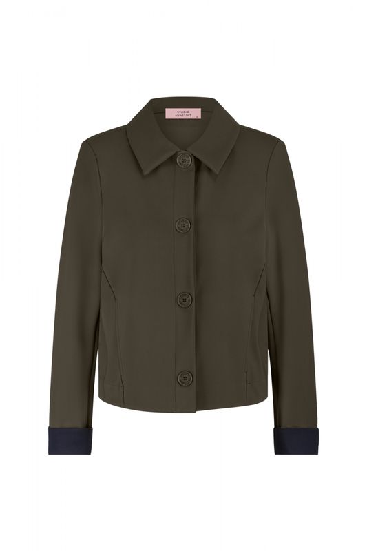 Hilly bonded jacket new army | Studio Anneloes Hilly bonded jacket new army | Studio Anneloes