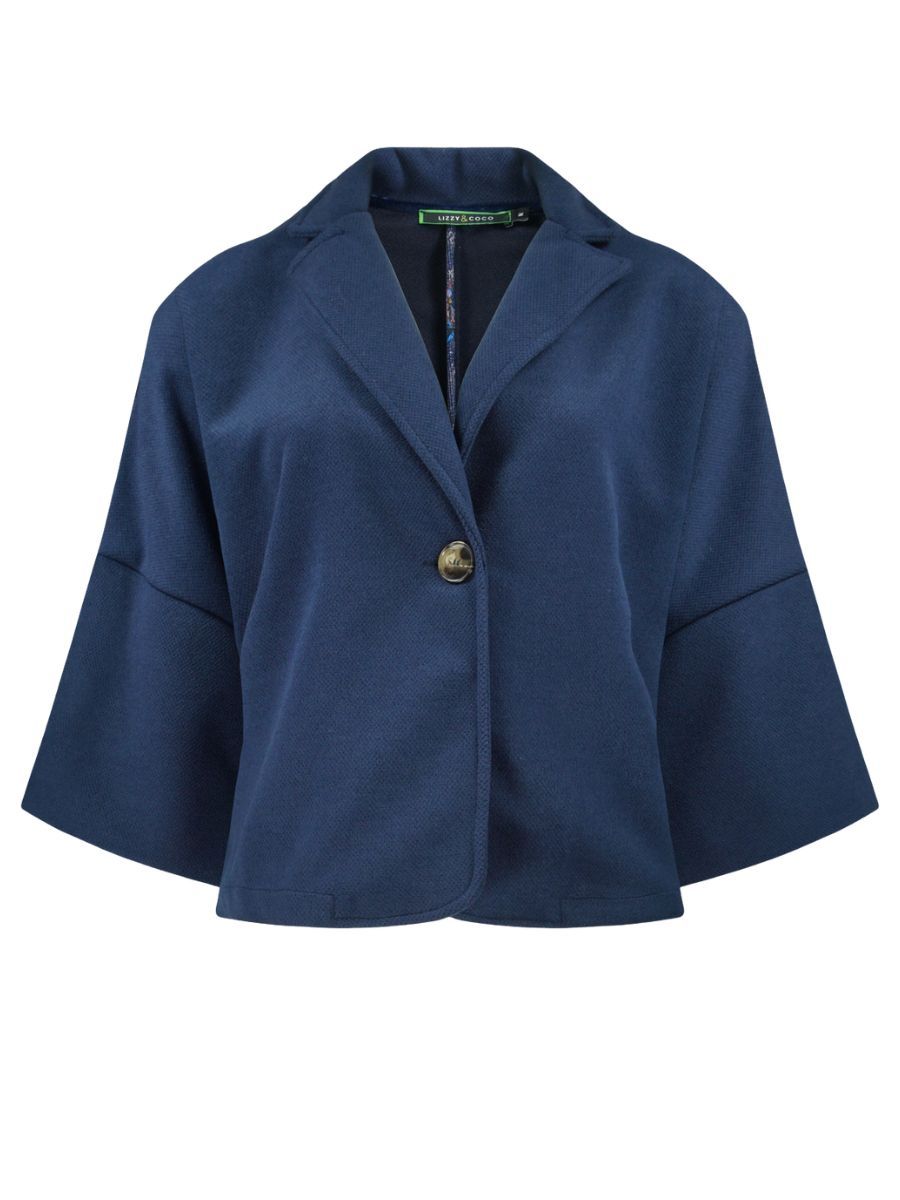 Anise Fancy cape jacket Night Blue | Lizzy & Coco