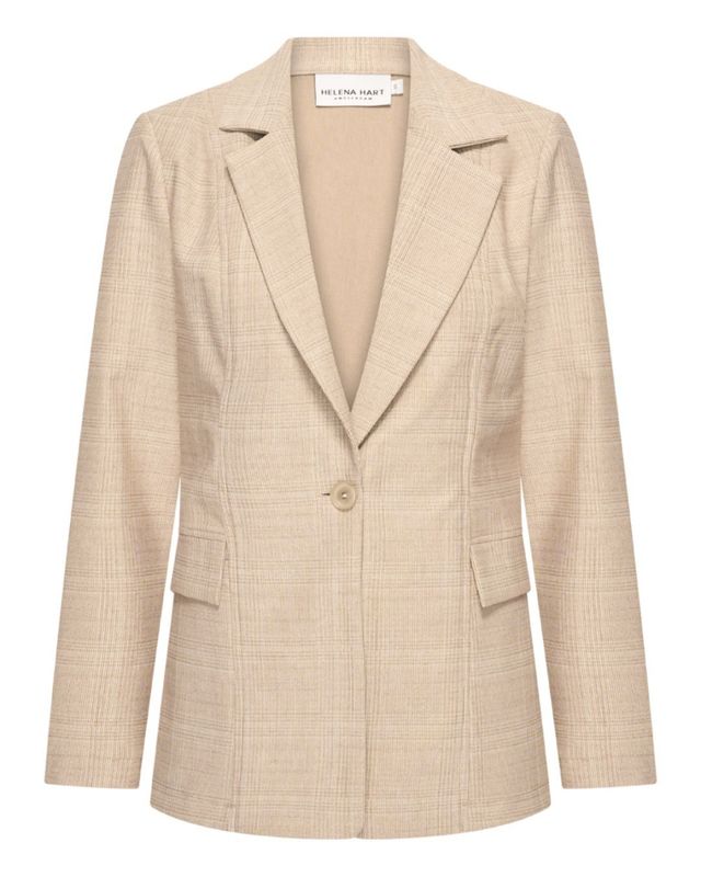 Blazer Ziggy ruit lurex sand | Helena Hart Blazer Ziggy ruit lurex sand | Helena Hart
