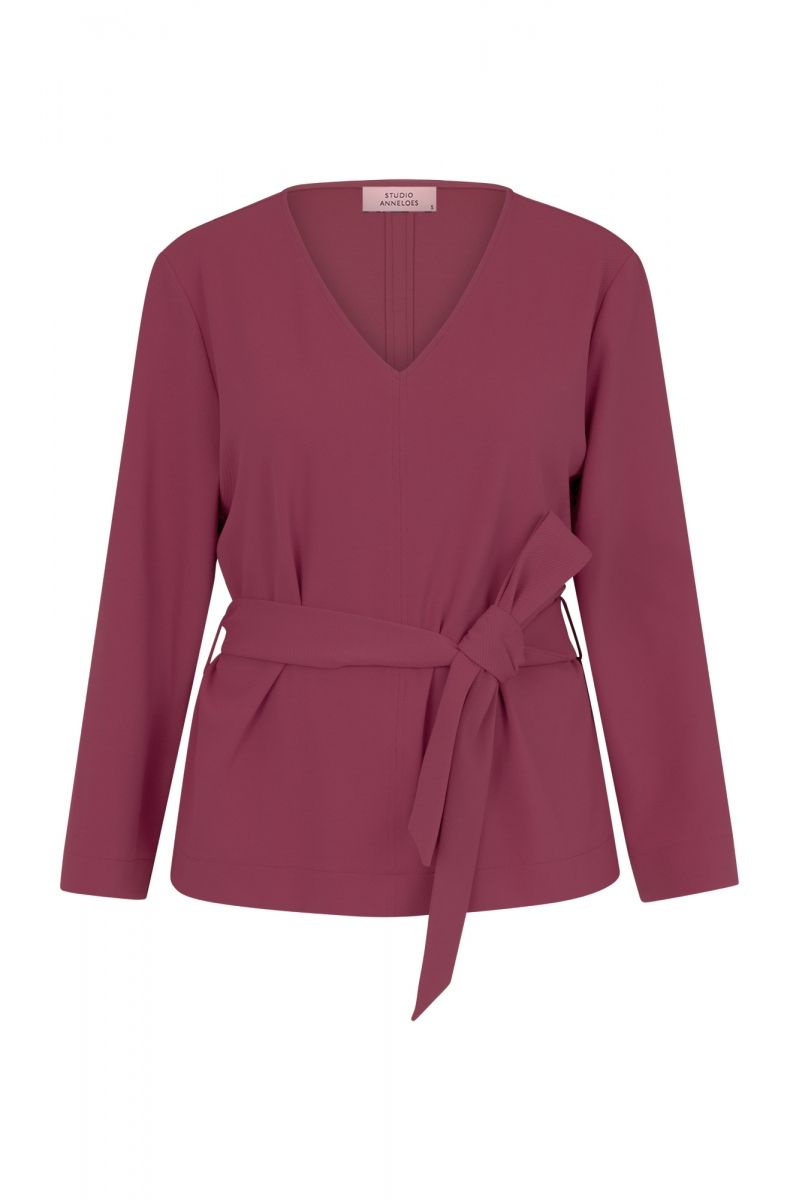 Vesper twill top vintage berry | Studio Anneloes Vesper twill top vintage berry | Studio Anneloes