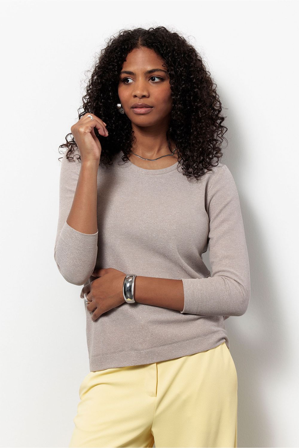 Risa rib top latte | Studio Anneloes Risa rib top latte | Studio Anneloes