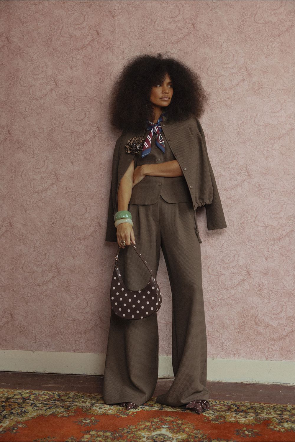 Skye waffle trousers new army | Studio Anneloes Skye waffle trousers new army | Studio Anneloes