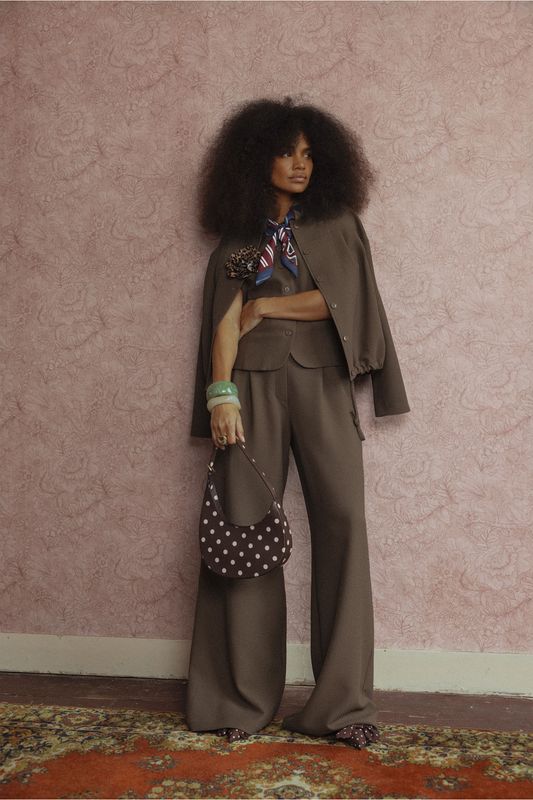 Skye waffle trousers new army | Studio Anneloes