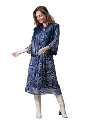 Safye jurk Blauw multi | Label Dot