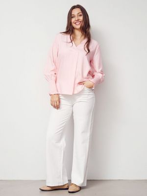 Como twill wide pant white | Isay