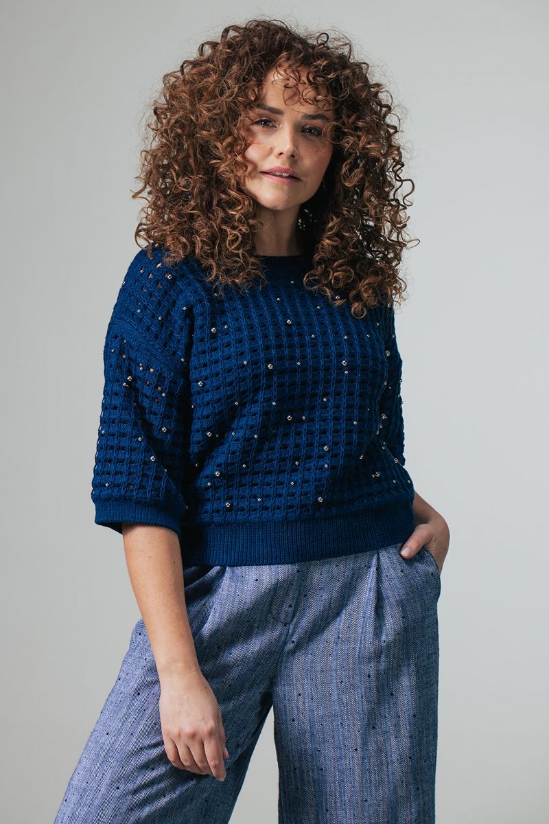 Karen pullover Donker blauw | Label Dot
