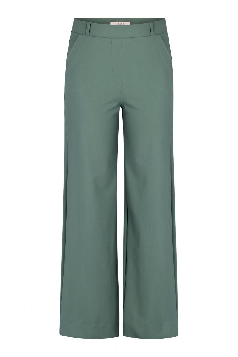 Lexie trousers dark sage green | Studio Anneloes Lexie trousers dark sage green | Studio Anneloes