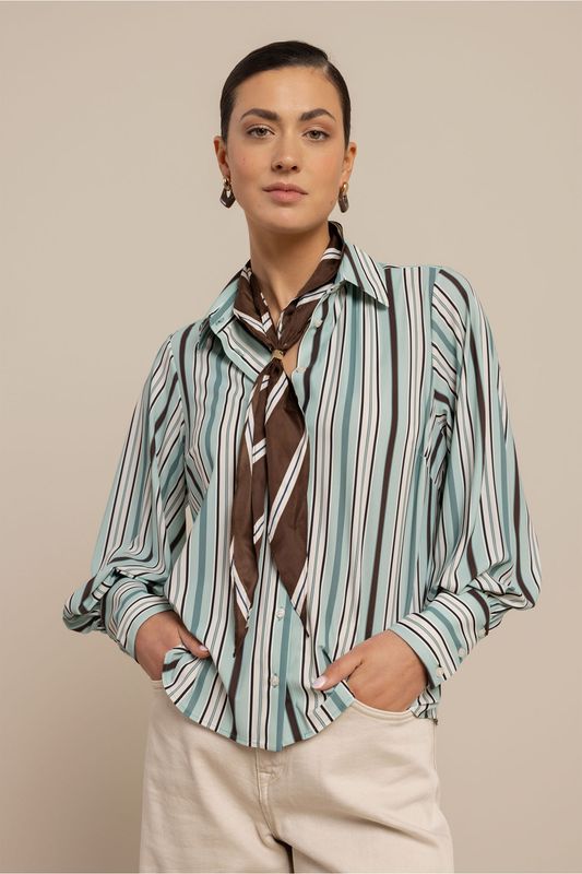 Rensje stripe blouse multi color | Studio Anneloes