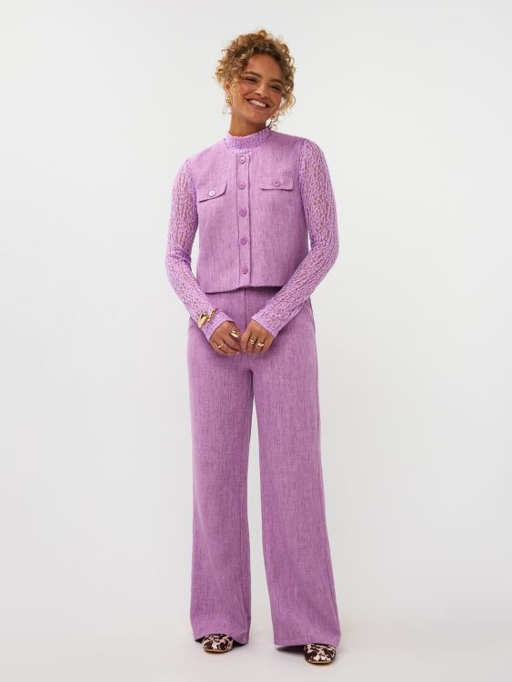 Leona pants Purple melange | Ydence