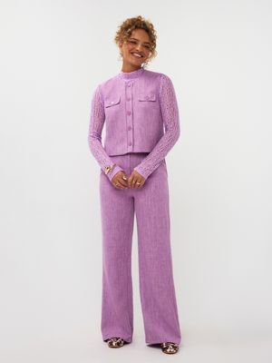 Leona pants Purple melange | Ydence Leona pants Purple melange | Ydence