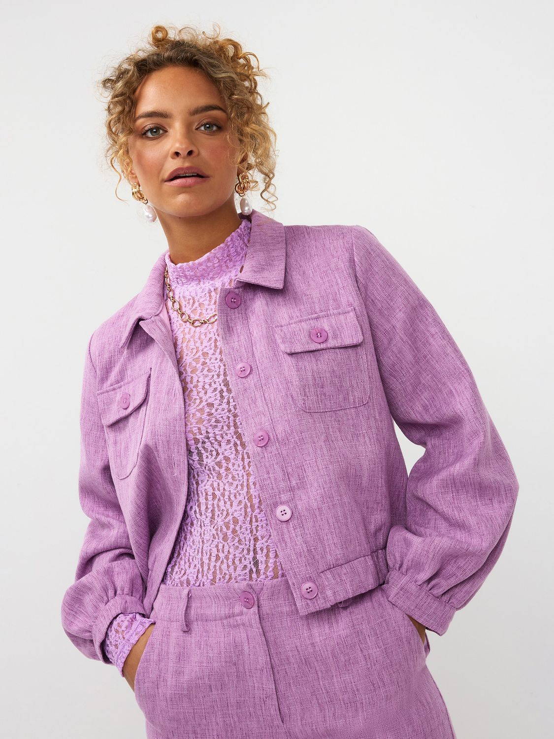 Jinthe jacket purple melange | Ydence Jinthe jacket purple melange | Ydence
