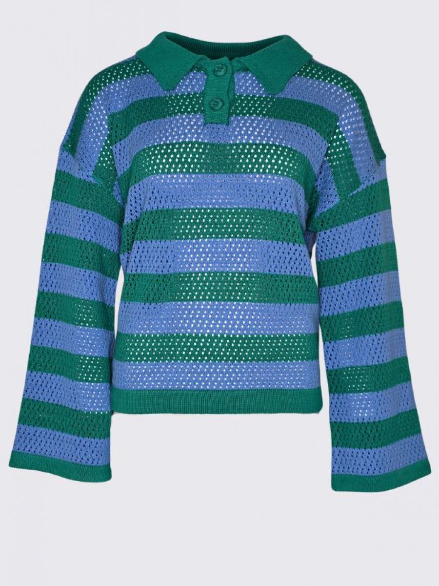 Agnes knitted top Blue/sea green | Ydence Agnes knitted top Blue/sea green | Ydence