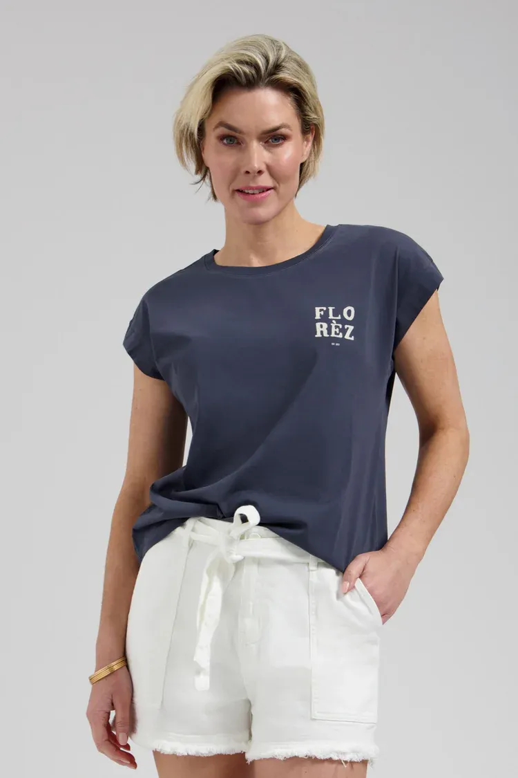 Coco t-shirt navy blue | Florez Coco t-shirt navy blue | Florez