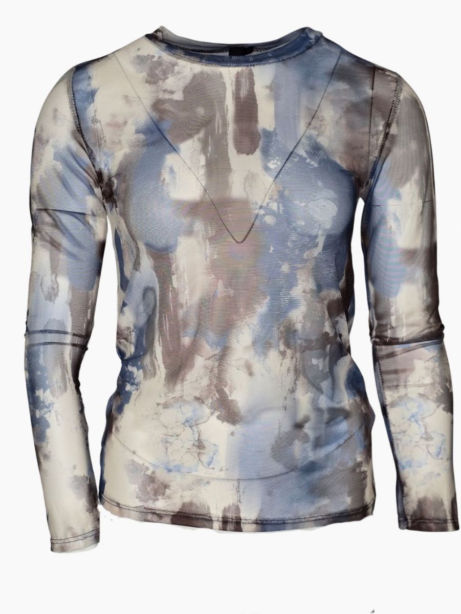 Mesh top paint blue | Iz Naiz Mesh top paint blue | Iz Naiz