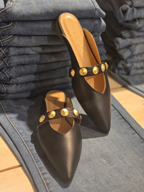 Anabel muiltje zwart | Babouche Lifestyle