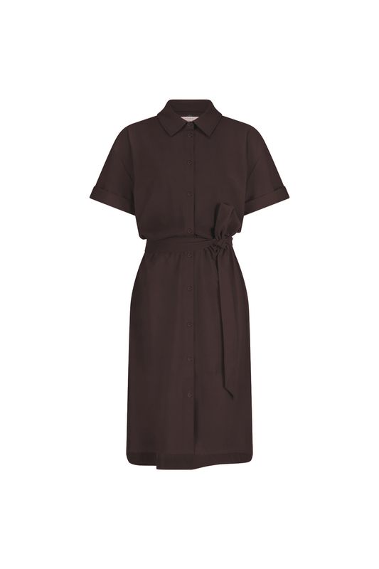 Louni blouse dress espresso | Studio Anneloes