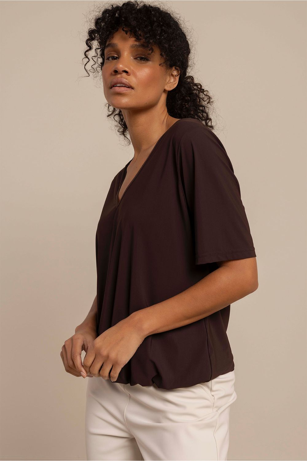 Vicky shirt espresso | Studio Anneloes Vicky shirt espresso | Studio Anneloes