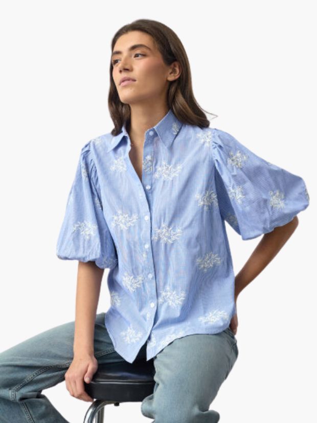 Ella blouse Blue stripe | Sisters Point
