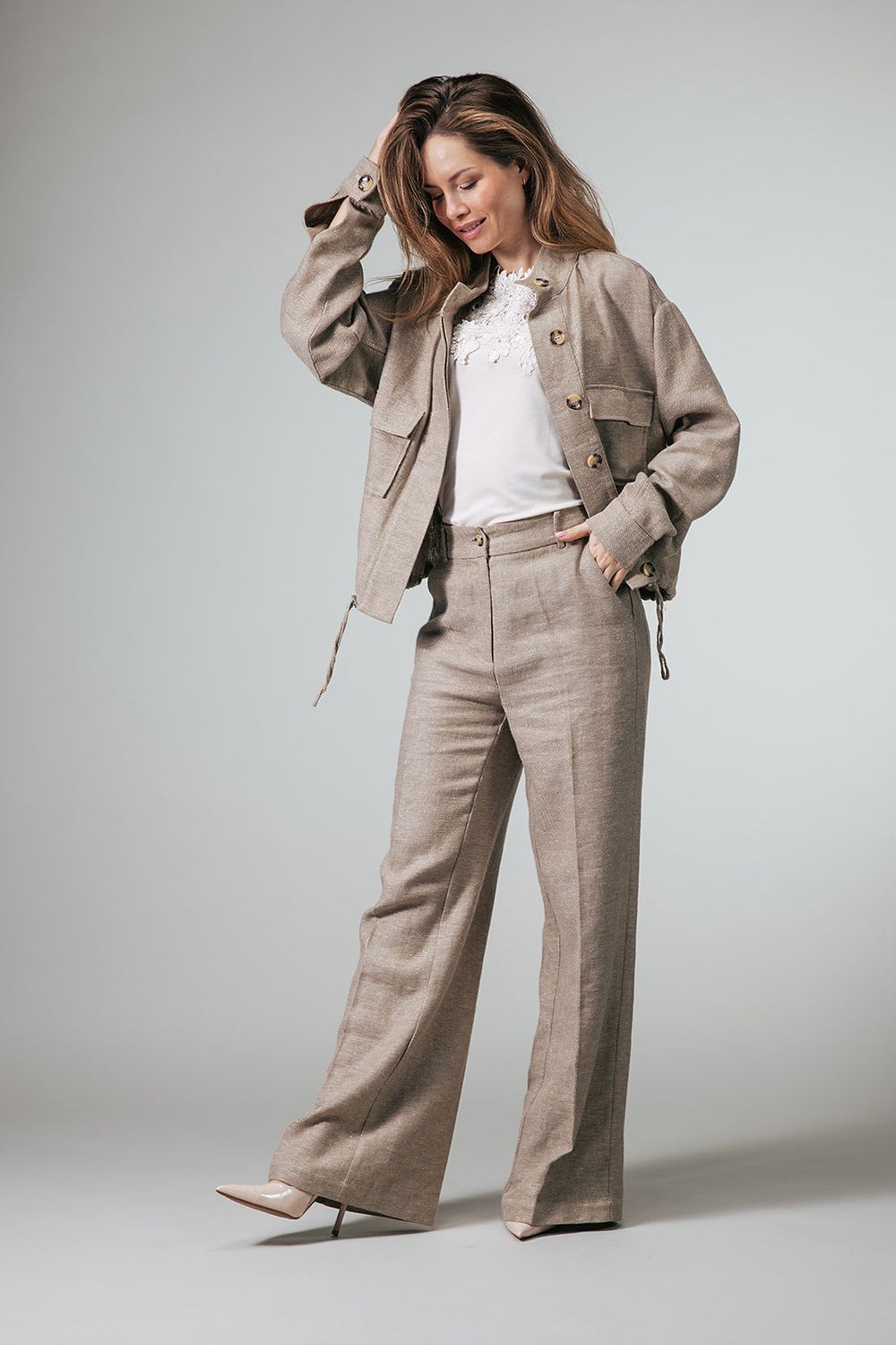 Roxanne pantalon Beige | Label Dot Roxanne pantalon Beige | Label Dot